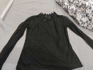 Elegant Black Lace Top