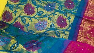 Heavy Silk Saree Aari Blouse