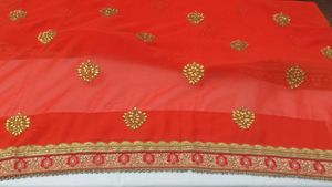 Heavy Beautiful Orange Saree