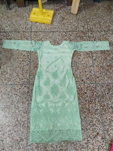 Elegant Mint Green Embroidered Kurta