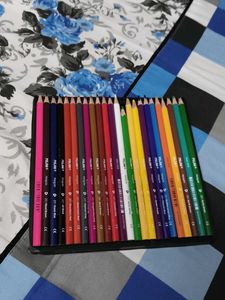 OM Mandala Adult Colouring Book &amp; Milan 24 colour