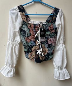 Floral Print Corset Top