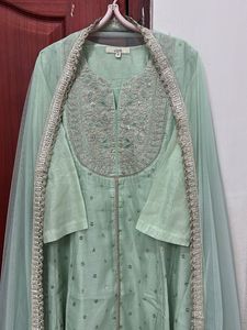 Vark by Westside Mint Green Kurta Set with Dupatta