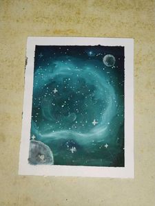 Handmade Space Nebula Painting