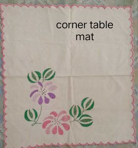 Vintage Embroidered Dressing Table Mat Set