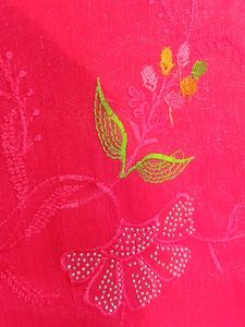 Elegant rose color Saree