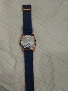 Guess Rose Gold Watch with Blue Strap
