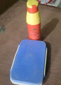 Plastic Tiffin Box with Water Bottle