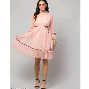 Pink Net Dress