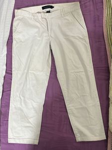 Casual Beige Capri Pants