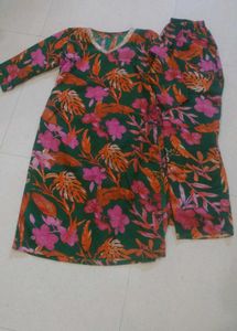 Vibrant Tropical Floral Print Dress