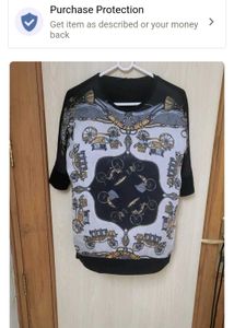 Vintage-inspired graphic print top