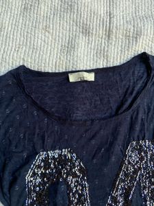 y2k Navy Sequin "94" T-Shirt
