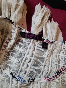 Floral Lace Yoke Tank Top