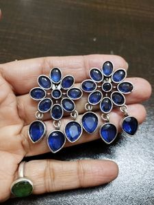 Beautiful And Charming Semi-precious Stone Brass Earrings 👌👌👌👌😊