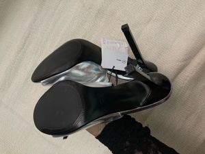 ZARA Silver Slingback Heels