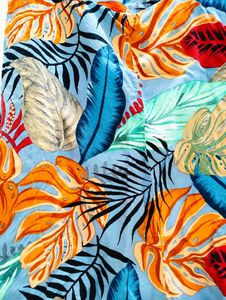 Vibrant Tropical Leaf Print Tank Top