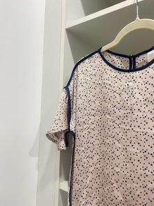 Kazo Pink Polka Dot Blouse