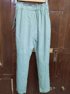 Light Green Women/Girls Trouser Pant/ belt de