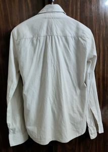 Men's White Patterned Long Sleeve Shirt