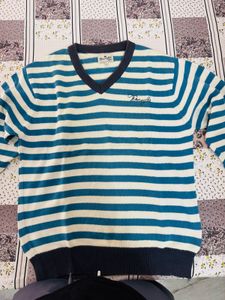 Wrangler Men's Striped V-Neck Sweater