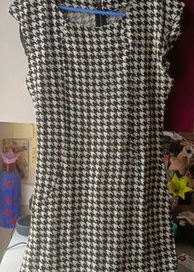 Houndstooth Print Dress