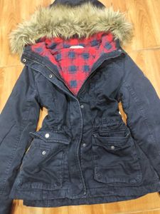 Hollister rare fur hooded jacket