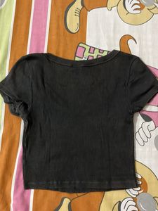 Ribbed Square Neck Crop Top