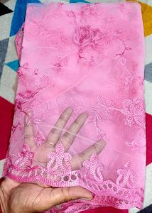 Soft Net (nylon) Pink Dupatta