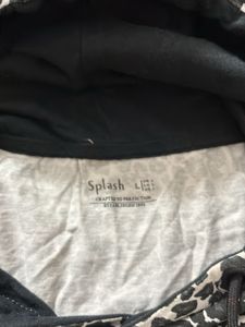 Splash "LOST" Animal Print Hooded T-Shirt(Imported