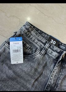 CHARCOAL DENIM WIDE LEG JEANS 👖