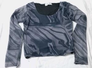 Marbled Long Sleeve Top