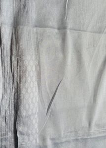 Elegant Grey Saree with Embellishments