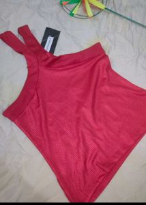 Red Shimmer Top Valentine's Fancy Party Wear❤️