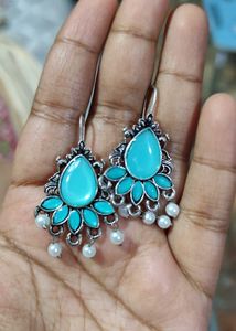 Boho Turquoise Teardrop Earrings