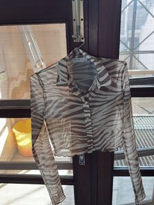 BERSHKA TRANSPARENT CROP TOP