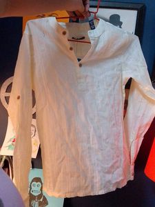 boys band-Collar Linen kurta