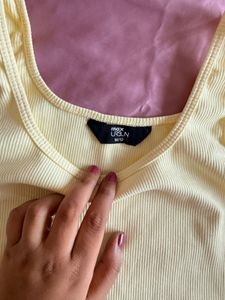 Ribbed Cream Tank Top