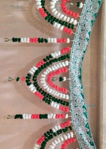 Handmade Woolen Door Toran with Bells.