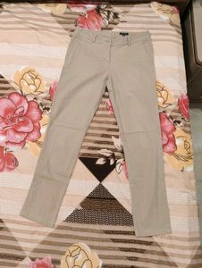 Van Heusen Beige Slim Fit Formal Trousers