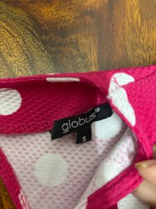 Hot Pink Polka Dot Sleeveless Dress