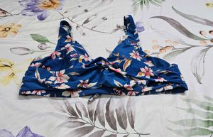 George V-Neck Twist-Front Bikini Top
