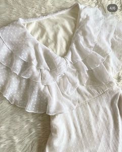 Chic White Ruffled Maxi Dress