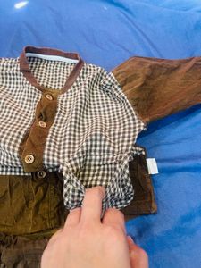 Vintage Kids' Brown Corduroy Outfit