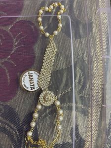Elegant Hand Harness with Pearls &amp; Rhinestones