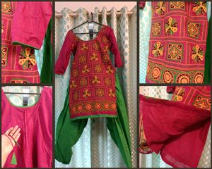 Pink green festival navratri Garba Dance patiala