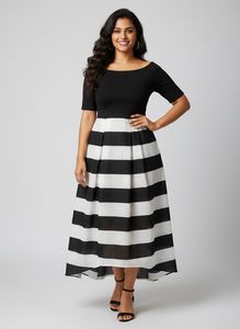 Black & White Striped Dress