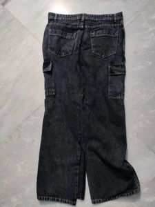 Brand new Long Charcol Cargo Denim Skirt