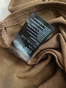Brown Button-Up Cropped Top