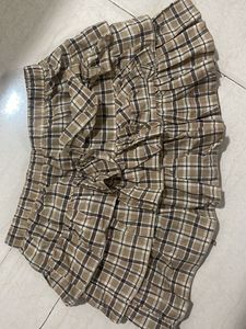 Chic Plaid Ruffled Mini Skirt